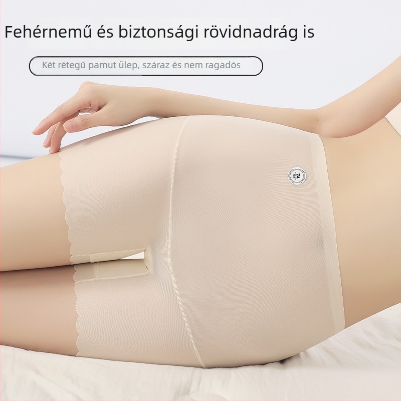 7a Antibakteriális női biztonsági nadrág, plusz méret, magas derék, vonalmentes, vékony, tavasz-nyár, nylon szövésű anyag pamut bélés a szemérem résznél