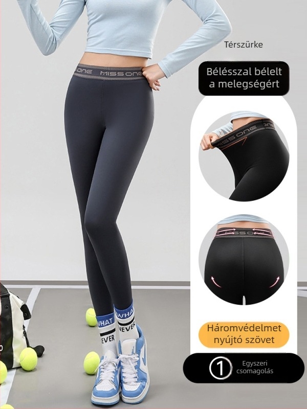 Shark Pants: Női magas derekú jóga nadrághoz, popsieremelés, nylonból, belső fleece, magas rugalmasság, szoros fazon