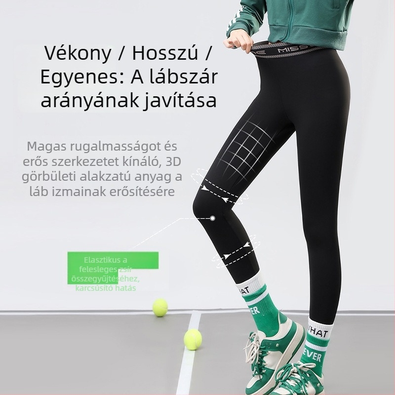 Shark Pants: Női magas derekú jóga nadrághoz, popsieremelés, nylonból, belső fleece, magas rugalmasság, szoros fazon