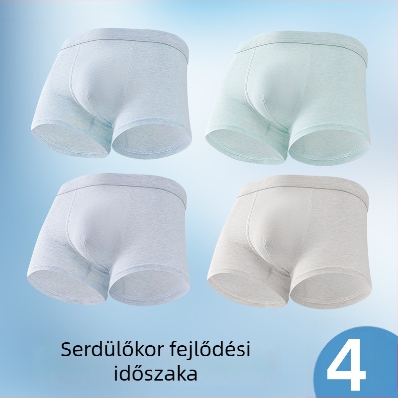 Tong Fanku varrat nélküli pamut boxeralsó tinédzser-fiúk számára, antibakteriális 7A