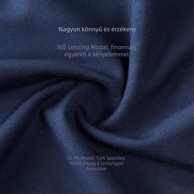 Férfi seamless modal boxer brief, antibakteriális, középmagas derekú, csípőrészen mulberry selyem bélés