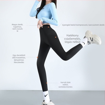 Bonas női Shark Pants - magas derekú, hasformázó, feneket emelő fitnesz jóga nadrág, crop szabás, nyár–tavasz–ősz