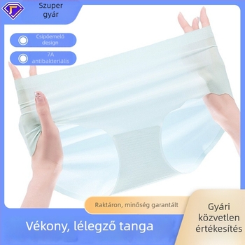 Női selyem alsónemű nyom nélkül, középső derekú, gyorsan száradó, légáteresztő, antibakteriális, belső Mulberry selyem bélés