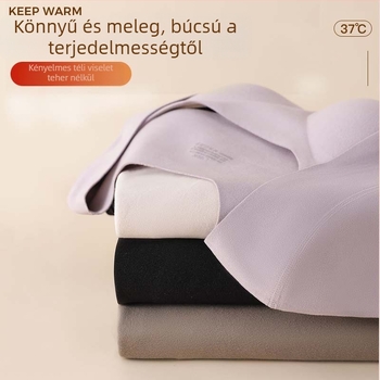Női vastag melegítő mellény beépített kosaras melltartó nélkül, push-up hatás, hosszú ujjú belső termo
