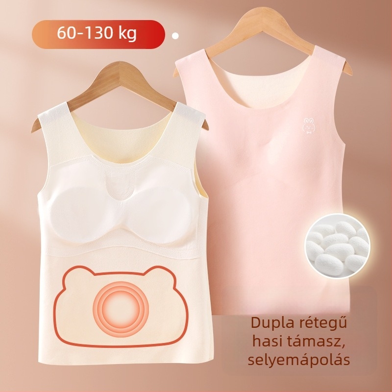 5A Silk Meleg Mellény Lányoknak, 7-12 Éves, Iskolai fehérnemű, Ősz-Tél