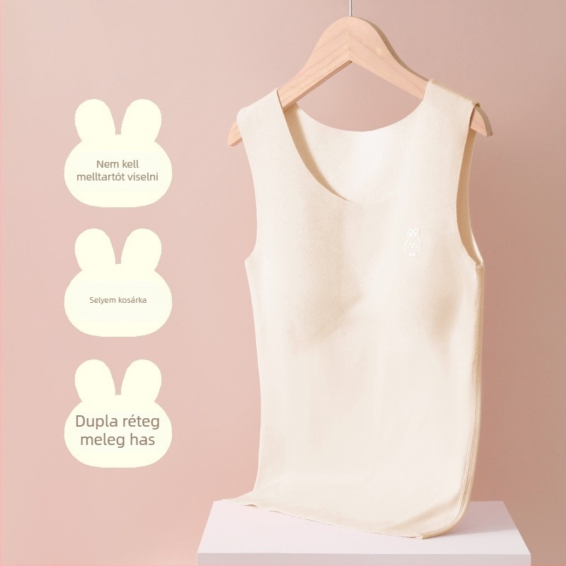 5A Silk Meleg Mellény Lányoknak, 7-12 Éves, Iskolai fehérnemű, Ősz-Tél