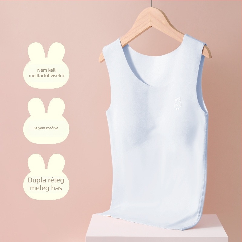 5A Silk Meleg Mellény Lányoknak, 7-12 Éves, Iskolai fehérnemű, Ősz-Tél