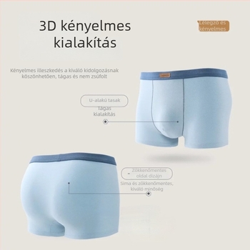 Modal anyagú, lélegző férfi alsónemű, színblokkolt dizájn, boxer briefs