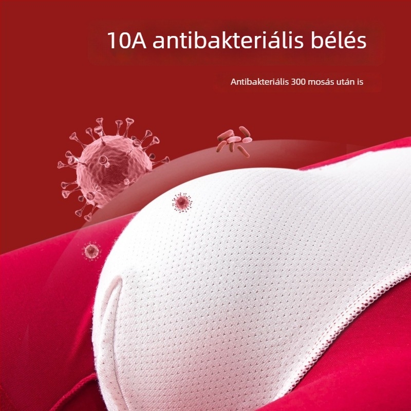 Lyocell piros férfi boxeralsó, antibakteriális, lélegző, kényelmes, 10A, egységes színű