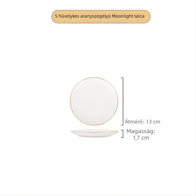 Csontporcelán étkészeti tányér, kör alakú, >36% csontporcelán, logónyomás elérhető, mikrohullámú sütőben nem használható