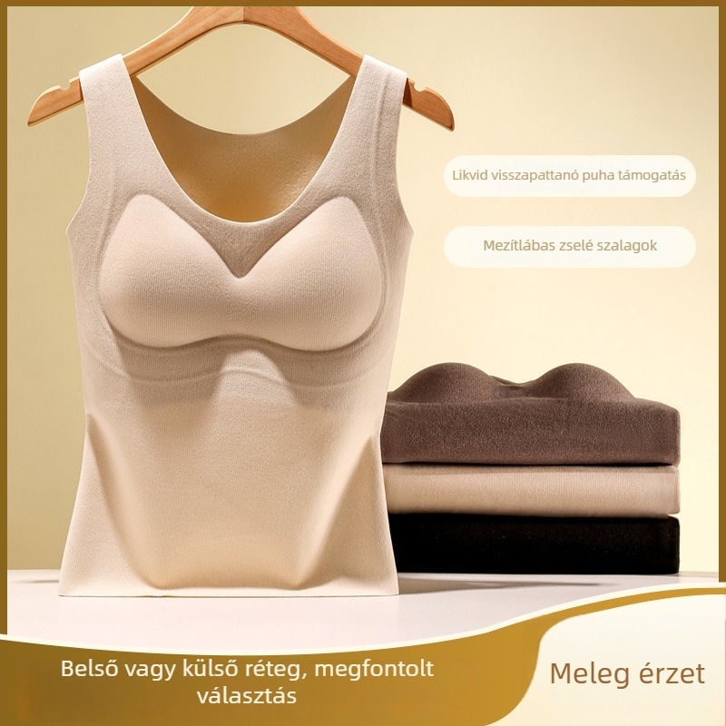 Női termikus mellény – önmelegítő, vastag anyag 251-300 g/m2, beépített melltartó párna, csésze alakú dizájn
