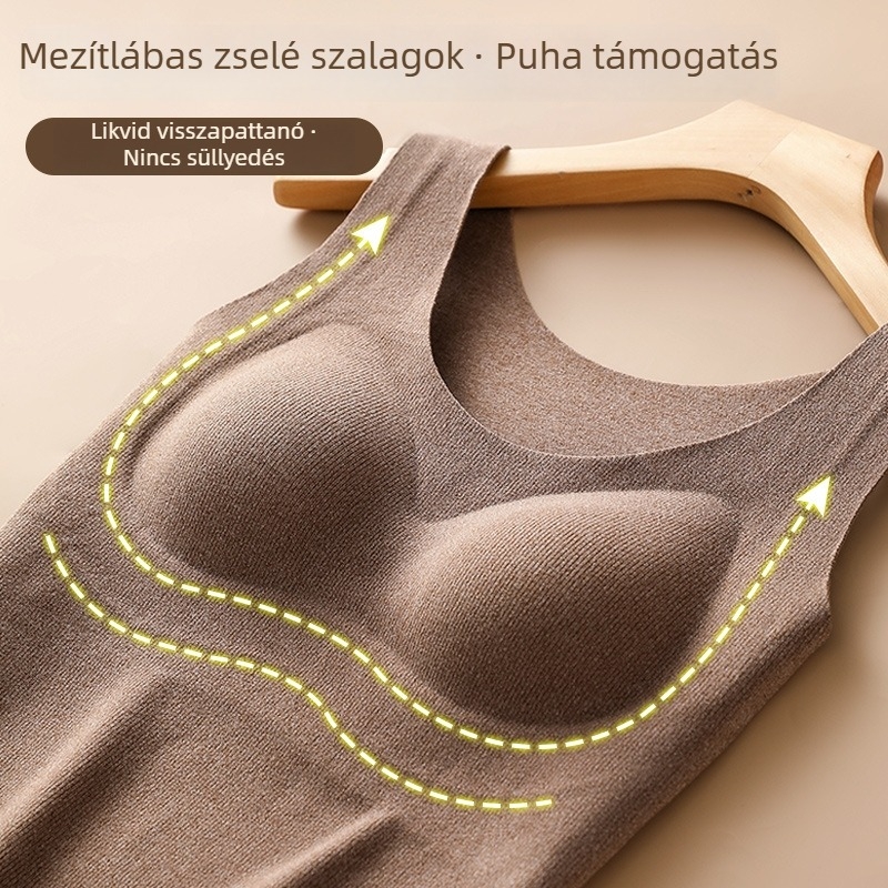 Női termikus mellény – önmelegítő, vastag anyag 251-300 g/m2, beépített melltartó párna, csésze alakú dizájn