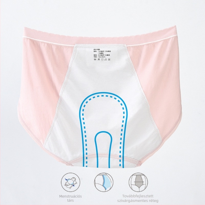 Női menstruációs alsónemű alváshoz, szivárgásmentes, 3 darabos készlet