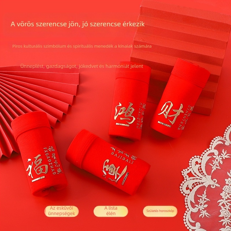 Férfi pamut boxernadrág, lélegző, középmagas derék, egyszínű, fő anyag 90–95% pamut, ágyéki bélés 95–100% pamut