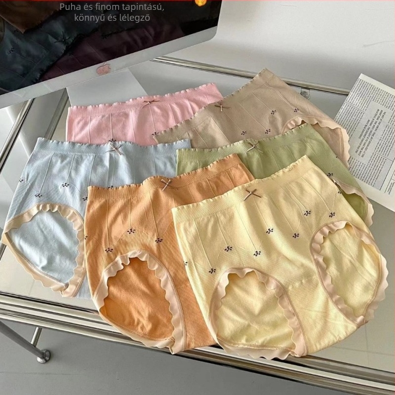 Varrat nélküli női alsónemű középmagas derekú, magas elasztikussággal, nylon anyagból, pamut bélés az intim területen