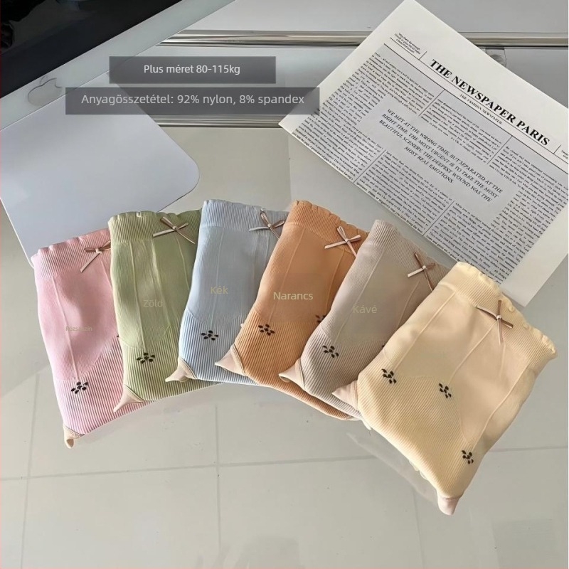 Varrat nélküli női alsónemű középmagas derekú, magas elasztikussággal, nylon anyagból, pamut bélés az intim területen