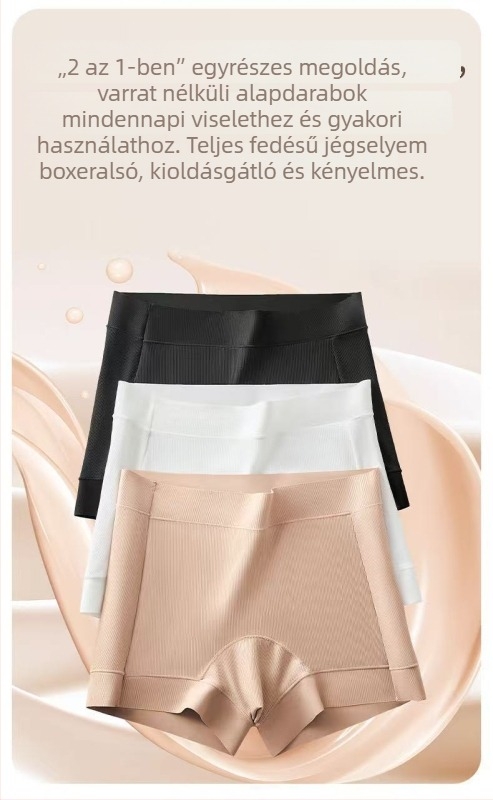 Női nylon boxer brief, Mulberry selyem bélés, középső derék, lélegző, egyszínű