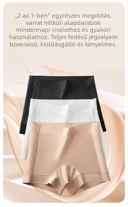 Női nylon boxer brief, Mulberry selyem bélés, középső derék, lélegző, egyszínű