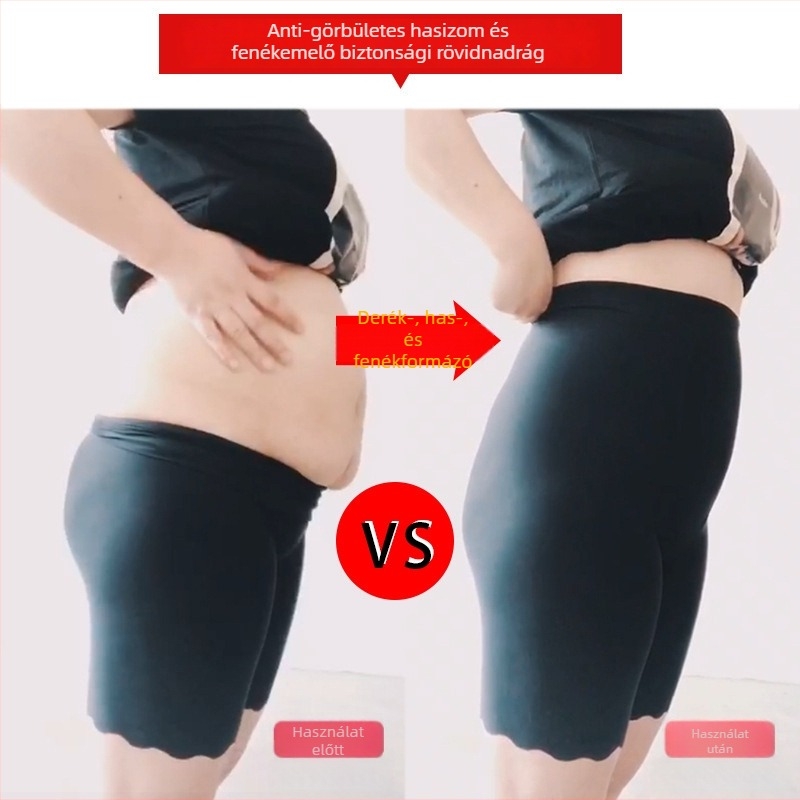 Női magas derekú Ice Silk biztonsági nadrág, bevarrás nélküli, formázó hatású, fő anyag: Nylon 85%, ágyéktáji bélés: pamut
