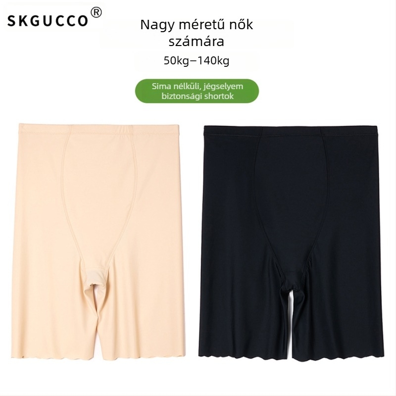 Női magas derekú Ice Silk biztonsági nadrág, bevarrás nélküli, formázó hatású, fő anyag: Nylon 85%, ágyéktáji bélés: pamut