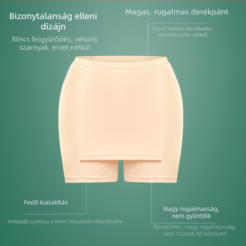 Női fehér jégselyem biztonsági leggings dupla rétegű védőréteggel