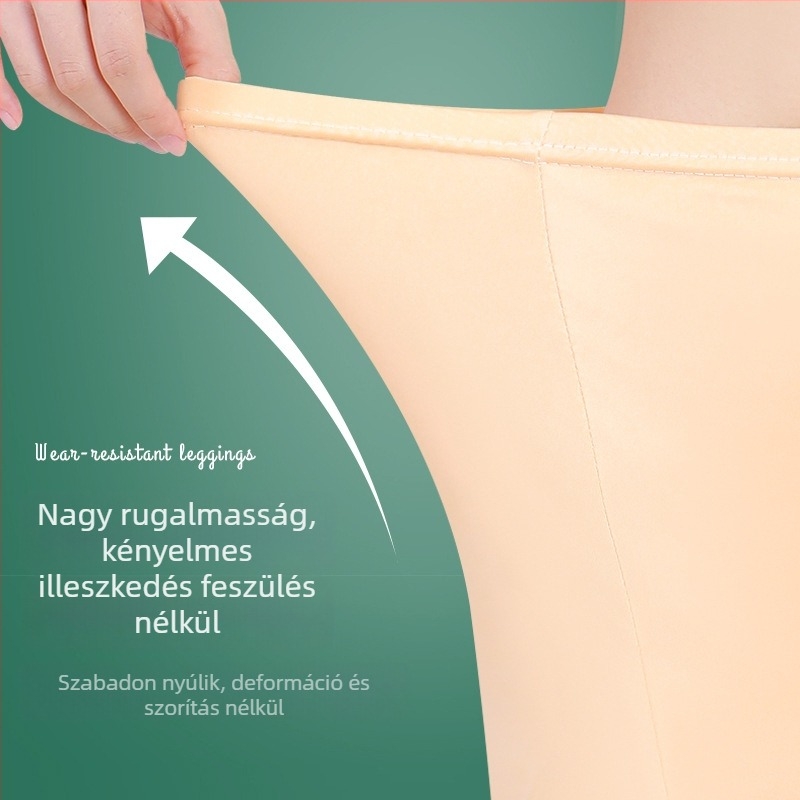 Női fehér jégselyem biztonsági leggings dupla rétegű védőréteggel