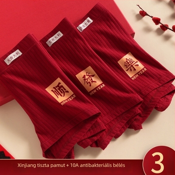 Férfi pamut légáteresztő boxeralsó Woodpecker, antibakteriális, középső derékmagasság, OEM-kompatibilis