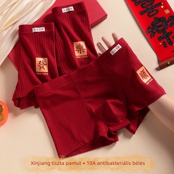 Férfi pamut légáteresztő boxeralsó Woodpecker, antibakteriális, középső derékmagasság, OEM-kompatibilis