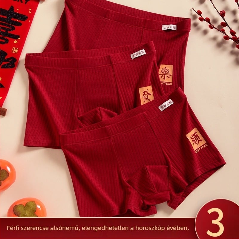 Férfi pamut légáteresztő boxeralsó Woodpecker, antibakteriális, középső derékmagasság, OEM-kompatibilis