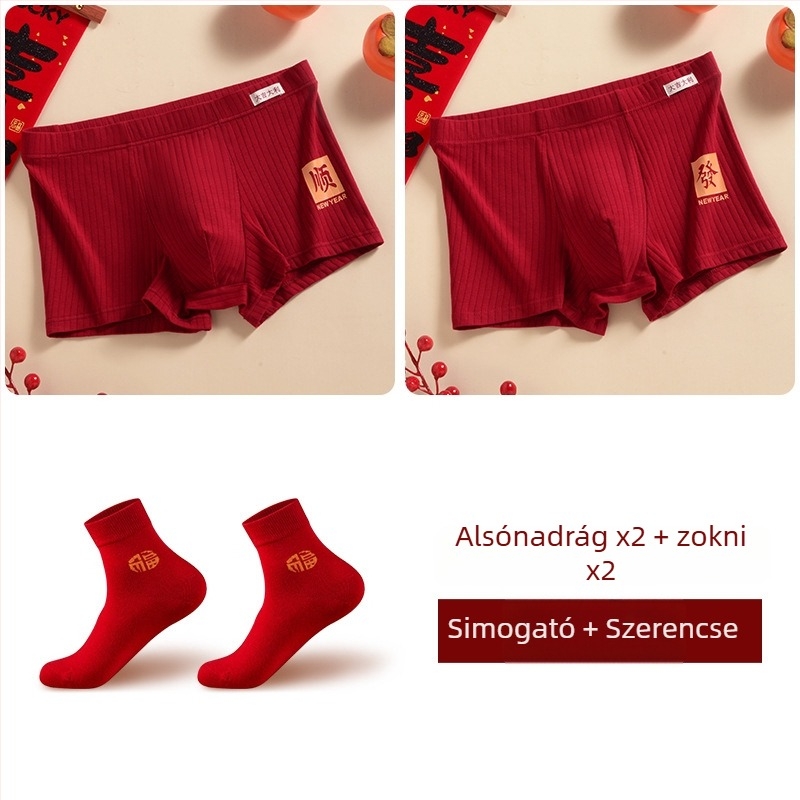 Férfi pamut légáteresztő boxeralsó Woodpecker, antibakteriális, középső derékmagasság, OEM-kompatibilis