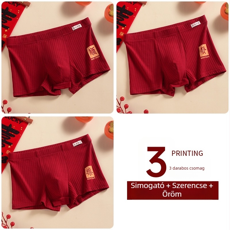 Férfi pamut légáteresztő boxeralsó Woodpecker, antibakteriális, középső derékmagasság, OEM-kompatibilis