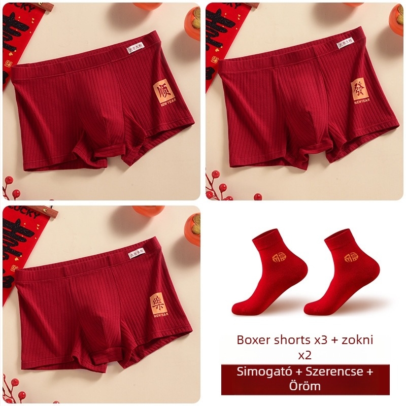 Férfi pamut légáteresztő boxeralsó Woodpecker, antibakteriális, középső derékmagasság, OEM-kompatibilis