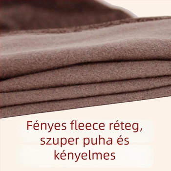 Plusz méretű melegítő leggings nőknek, fleece-bélés, magas derék, haskontroll, rugalmas, csipkés felülettel