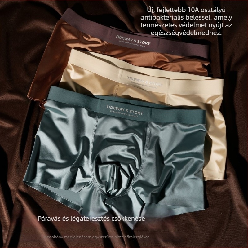 Férfi Ice Silk boxeralsó – Légáteresztő, Elasztikus, Hűsítő érzet, Középmagasságú derék, 90–95% poliészter