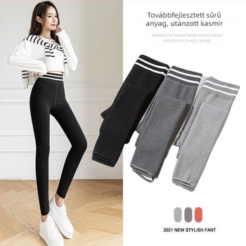 Női vastag, béléses leggings, magas derekú, szoros szabású jóga nadrág téli viselethez