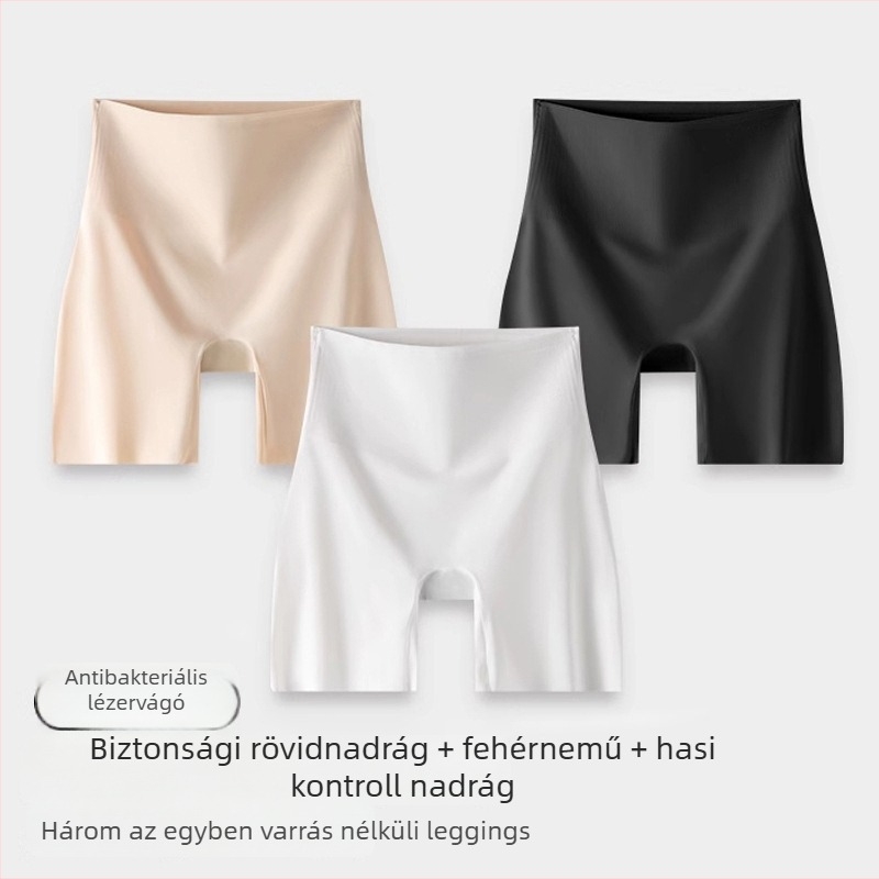 Női magas derekú biztonságos alsó – anti-expozíció, pamutbetéttel, Ice Silk anyag, Nylon 77%