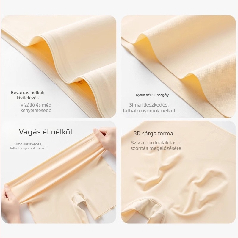 Női magas derekú biztonságos alsó – anti-expozíció, pamutbetéttel, Ice Silk anyag, Nylon 77%