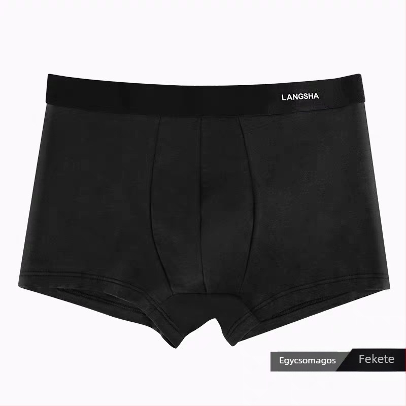 Langsha férfi boxeralsó, tiszta pamut, antibakteriális, lélegző