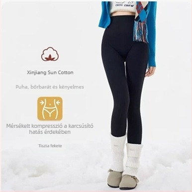 Szürke női leggings, őszi-téli 2025, magas derék, karcsúsító, szűk fazon, elasztikus, függőleges csíkok