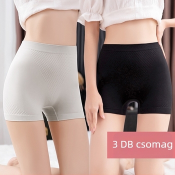 Női biztonsági alakformáló rövidnadrág, magas derekú, varrás nélküli, gyorsan száradó nylon, pamut bélés a gáti részen