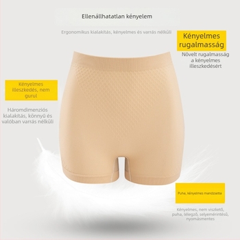 Női biztonsági alakformáló rövidnadrág, magas derekú, varrás nélküli, gyorsan száradó nylon, pamut bélés a gáti részen
