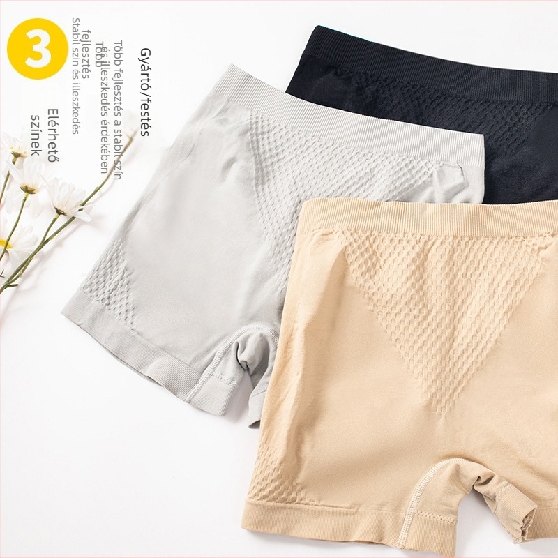 Női biztonsági alakformáló rövidnadrág, magas derekú, varrás nélküli, gyorsan száradó nylon, pamut bélés a gáti részen