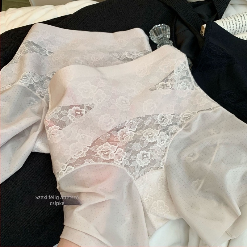 Női magas derekú nylon alsó, virágmintás, gyorsan száradó, hasi formázás, belső viszkóz bélés