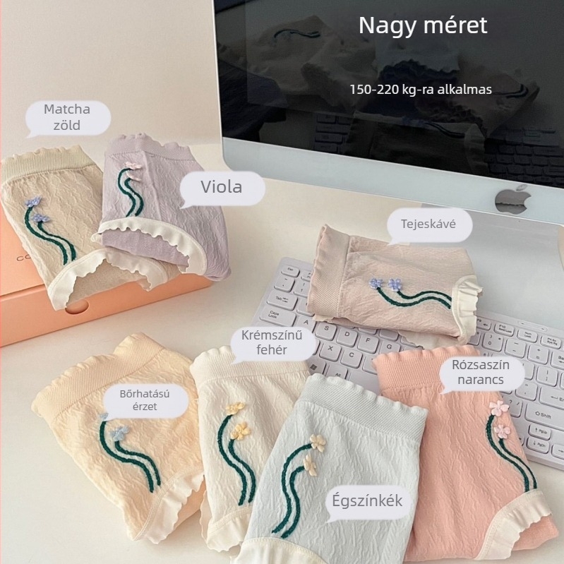 Pluszméretű női alsó – seamless, lélegző, magas derék, fenékemelés, pamut bélés