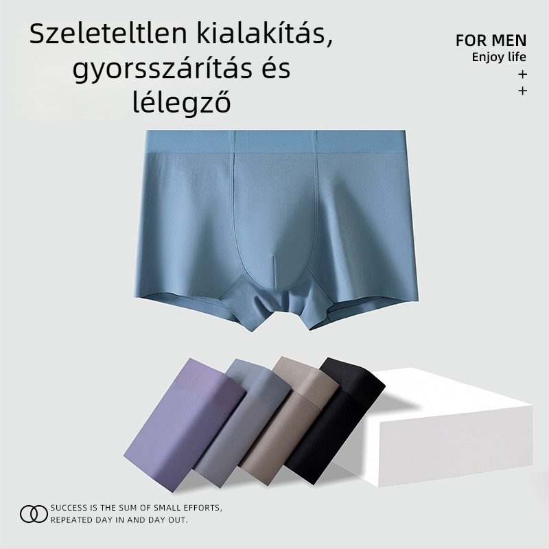 60-as szálú pamutból készült férfi boxeralsó, antibakteriális, lélegző, 7A