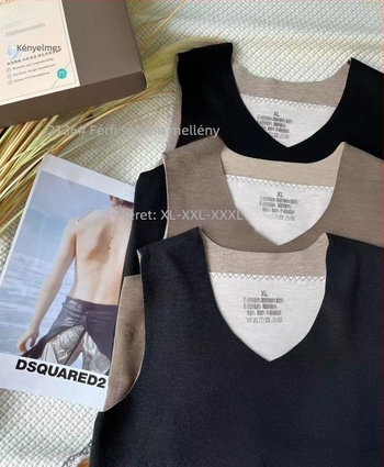 Férfi Termikus Mellény Fleece-béléssel, Két Rétegű, V-nyakú, Vastag Anyag 251-300 g/m2, Poliészter