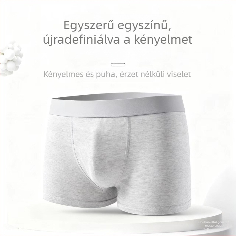 Férfi boxer brief, magas derekú, légáteresztő, gyorsan száradó, 70–80% pamut
