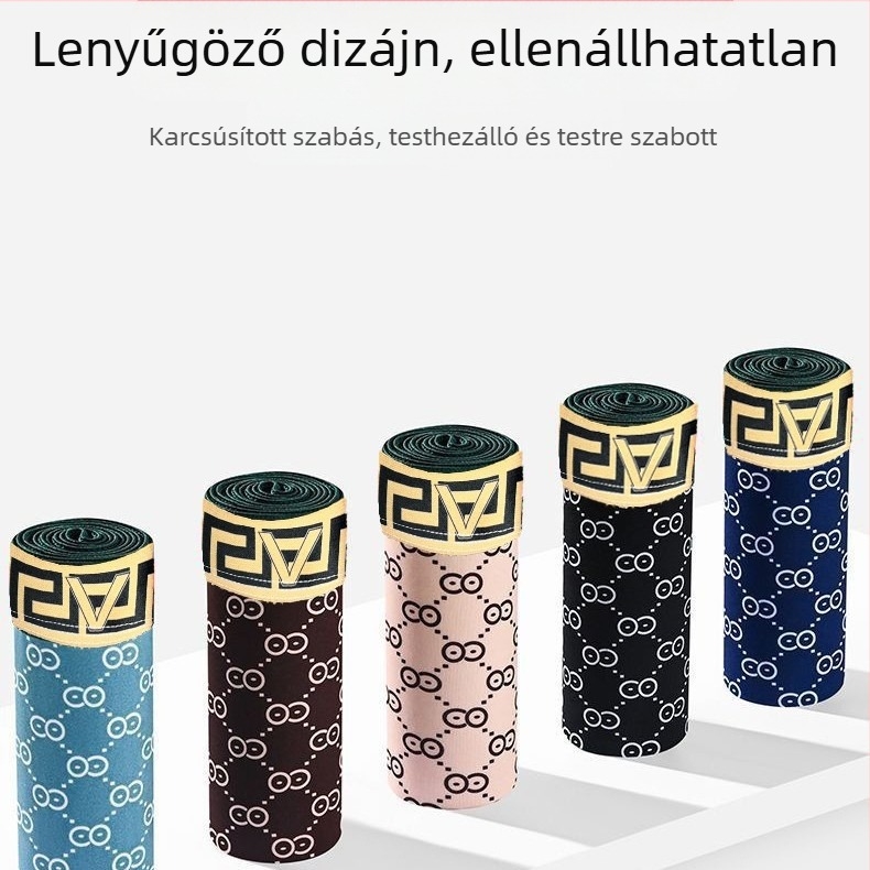 Férfi nyári, lélegző boxer briefs, középmagas derékkal, gyorsan száradó, lazán szabott, kényelmes.