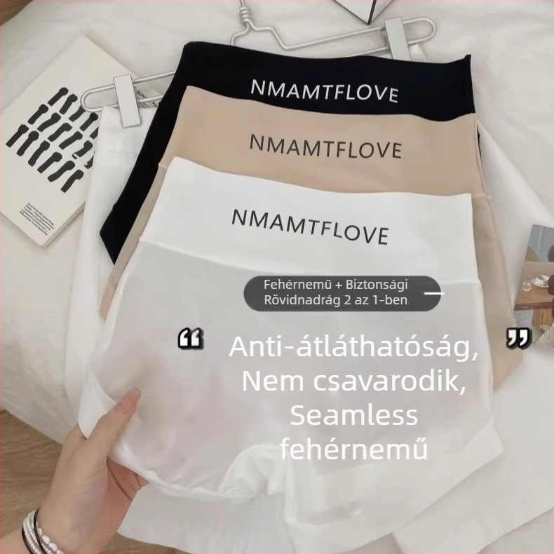Női boxer brief Ice Silk anyag, anti-expozíció, fő anyag nylon 70–80%, fonal 11–20D, középmagasság