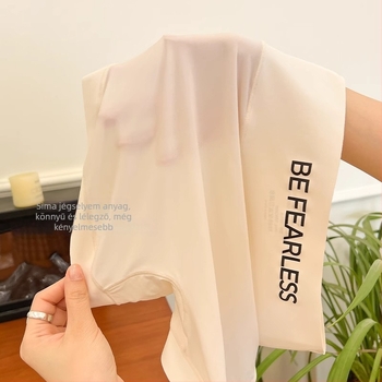 Női két-in-egyben alsó – Boxer briefs, Ice Silk kötött, átláthatóság nélküli, gyorsan száradó, 41-50d Nylon, pamut betét a szeméremnél